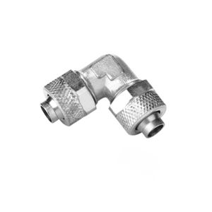 raccordo rapido / gomito a 90° / pneumatico / in ottone nichelato