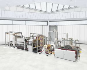 linea di rivestimento di laminazione / per materiale tessile / per sacchi