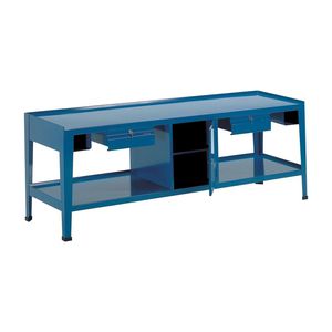 banco da lavoro in legno / 2 cassetti / a porta / monoblocco