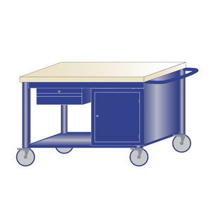banco da lavoro in legno / a cassetti / a porta / monoblocco