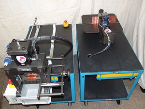 apparecchio combinato per lavorazione barre di rame