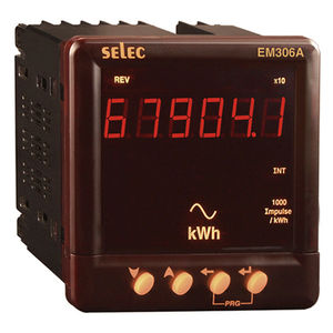 contatore di energia elettrica monofase / da montare su pannello / con uscita digitale / uscita ad impulsi