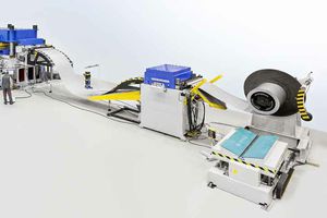 linea di alimentazione nastro con raddrizzatori
