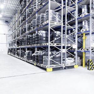 scaffalatura magazzino di stoccaggio / per carichi medi / per pneumatico / mobile