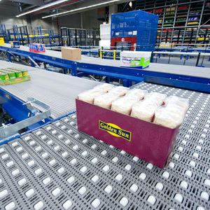 trasportatore a nastro / per l'industria agroalimentare / per casse / di casse