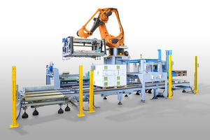cella robotizzata di pallettizzazione