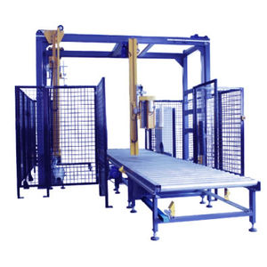 avvolgitrice fasciapallet a braccio rotante / automatica / di pallet / con dispositivo mettifoglio