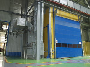 cabina di verniciatura chiusa
