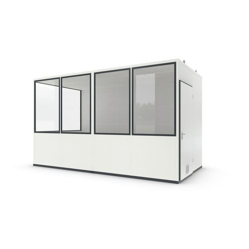 Sistema room-in-room in lamiera - Basic 10 Starter Plus - WSM – Walter Solbach Metallbau GmbH - con pavimento in PVC