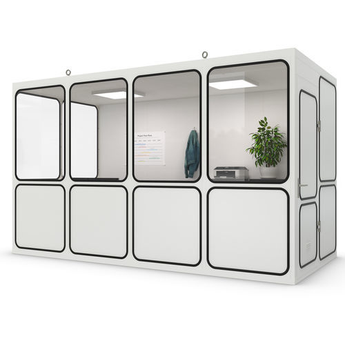 Sistema room-in-room mobile - Ri 8 - WSM – Walter Solbach Metallbau GmbH - in lamiera / in fibra minerale / con pavimento in PVC