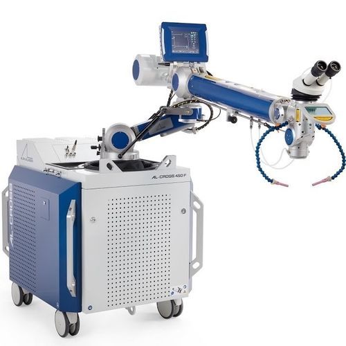 Sistema di saldatura laser a fibra - AL-CROSS - ALPHA LASER GmbH - semiautomatico / con rotelle / per metallo