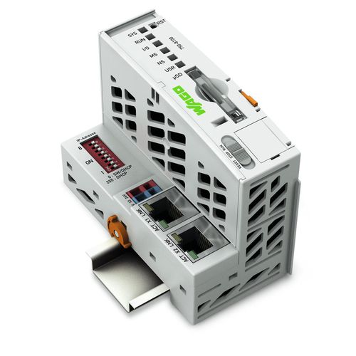 PLC per controller - PFC100 series - WAGO - compatto / integrato / su guida DIN