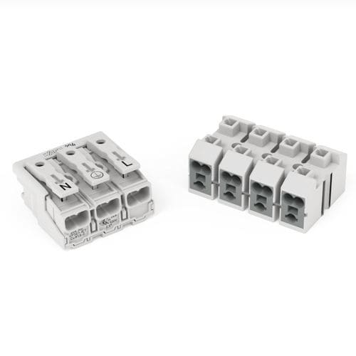 Connettore di alimentazione elettrica - 294 series - WAGO - DIN / rettangolare / a presa