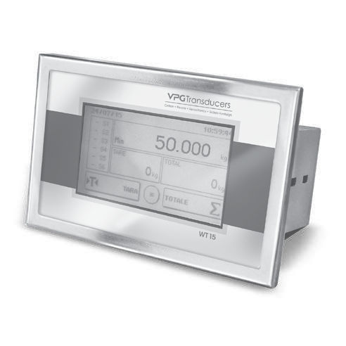 Indicatore di peso display LCD - WT15 - VPG Transducers - Vishay Precision Group - con touch screen / ad incastro / a parete