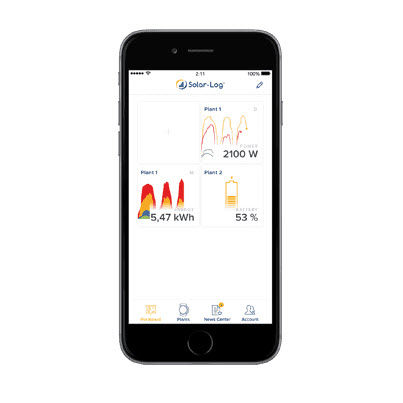 Applicazione mobile di supervisione - Solar-Log WEB Enerest™ - Solare Datensysteme GmbH - di scorrimento / per progetto di energia solare / Androïd