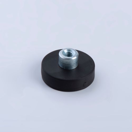 Magnete in ferro-boro NdFeB - M series - ThyssenKrupp Magnettechnik - pot / rivestito in gomma / con boccola filettata