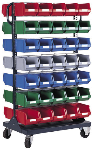 Carrello di stoccaggio - 785 x 540 x 1400 mm | RBF-3 - Plastipol, s.a. - in metallo / a ripiani / multiuso