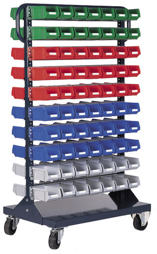 Carrello di stoccaggio - 785 x 540 x 1400 mm | RBF-4 - Plastipol, s.a. - in metallo / a ripiani / multiuso