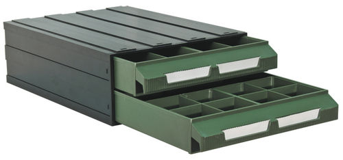 Mini cassettiera di stoccaggio di pezzi piccoli - 240 x 345 x 100 mm | K-8/2 - Plastipol, s.a.