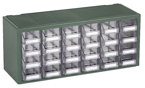 Sistema modulare di stoccaggio con cassetti trasparenti - 470 x 170 x 205 mm | MB-124 - Plastipol, s.a.