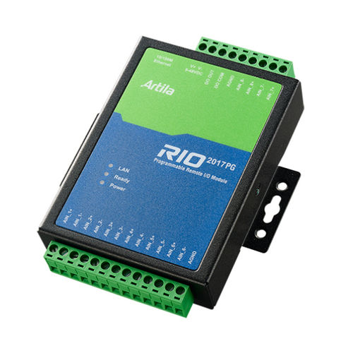 Modulo I/O analogico - RIO-2017PG - Artila Electronics - Ethernet / con uscita a relè / remoto