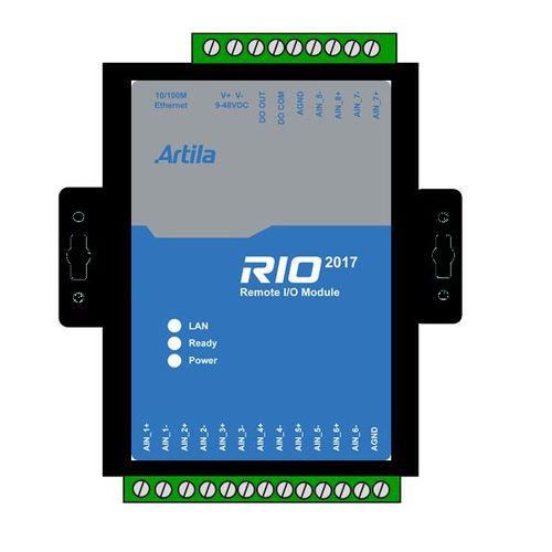 Modulo I/O analogico - RIO-2017BM - Artila Electronics - Ethernet / con uscita a relè / remoto
