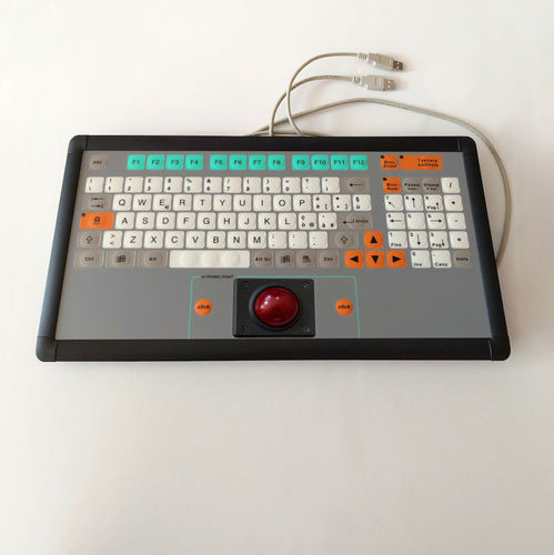 Tastiera ad incastro - KT-100-I-03 - k-tronic S.r.l. - a membrana / con tasto Fn / con mouse integrato a due tasti