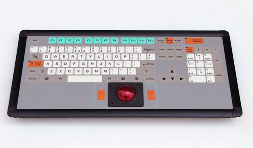 Tastiera da ufficio - KT-105-I-50 - k-tronic S.r.l. - capacitiva / 105 tasti / con trackball