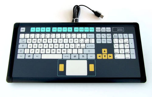 Tastiera da ufficio - KT-105-I-40 - k-tronic S.r.l. - capacitiva / 105 tasti / con touchpad