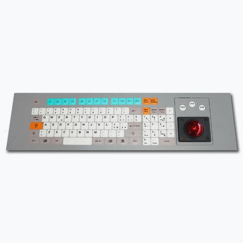 Tastiera per rack - KT-96-K-01 - k-tronic S.r.l. - a membrana / 96 tasti / con trackball