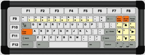 Tastiera ad incastro - KT-85-I-42 - k-tronic S.r.l. - a membrana / 85 tasti / industriale