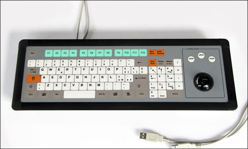 Tastiera ad incastro - KT-96-I-08 - k-tronic S.r.l. - a membrana / 96 tasti / con trackball