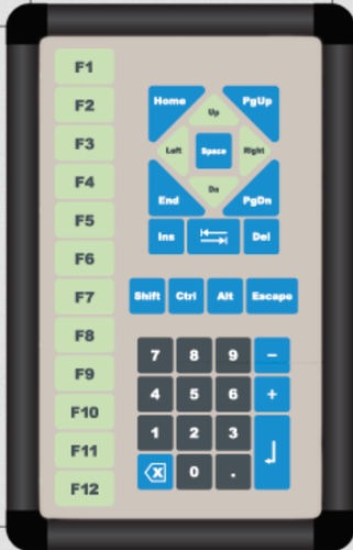 Tastiera ad incastro - KT-FUN-04 - k-tronic S.r.l. - a membrana / 40 tasti / industriale