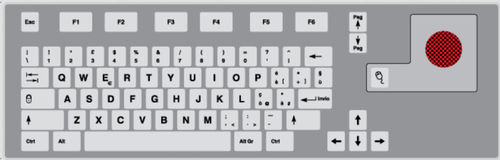 Tastiera ad incastro - KT-71-PI-01 - k-tronic S.r.l. - a tasti meccanici / 71 tasti / con trackball