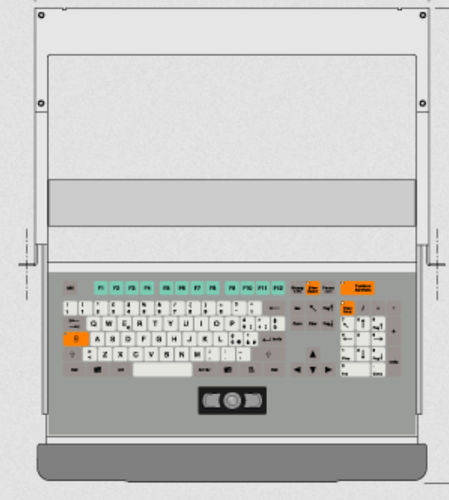 Tastiera montata su rack-cassetto - KT-105-C-23 - k-tronic S.r.l. - a tasti meccanici / a membrana / 105 tasti