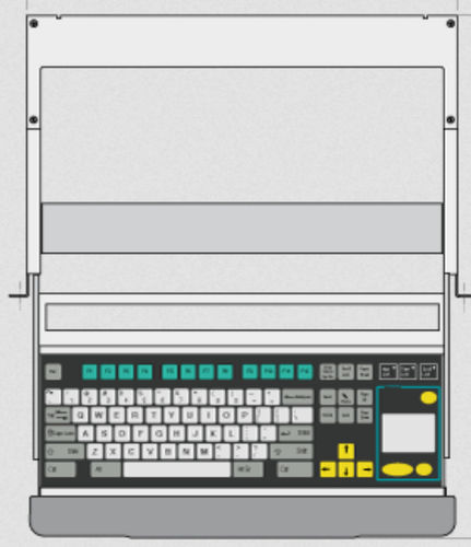 Tastiera montata su rack-cassetto - KT-84-C-10 - k-tronic S.r.l. - a tasti meccanici / a membrana / 84 tasti