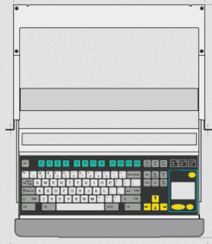 Tastiera montata su rack-cassetto - KT-84-C-23 - k-tronic S.r.l. - a tasti meccanici / a membrana / 84 tasti