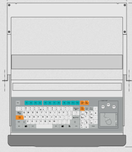 Tastiera montata su rack-cassetto - KT-96-C-10 - k-tronic S.r.l. - a tasti meccanici / a membrana / 96 tasti