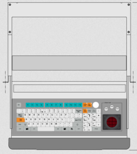 Tastiera montata su rack-cassetto - KT-96-C-13 - k-tronic S.r.l. - a tasti meccanici / a membrana / 96 tasti