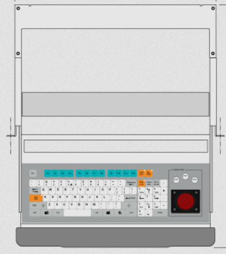 Tastiera montata su rack-cassetto - KT-96-C-25 - k-tronic S.r.l. - a tasti meccanici / a membrana / 96 tasti