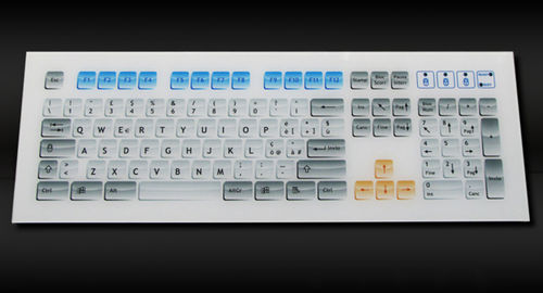 Tastiera ad incastro - Touch Night - k-tronic S.r.l. - capacitiva / USB / in vetro