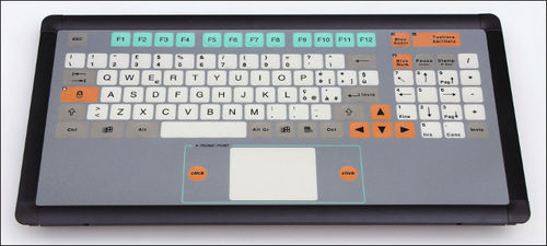 Tastiera ad incastro - KT-100-I-02 - k-tronic S.r.l. - a membrana / con tasto Fn / con mouse integrato a due tasti