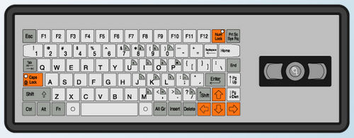 Tastiera da ufficio - KT-84-T-57 - k-tronic S.r.l. - a tasti meccanici / a membrana / 84 tasti