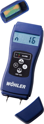 Misuratore di umidità per legno - HBF 420 - Wöhler - ad albero / con display digitale / palmare