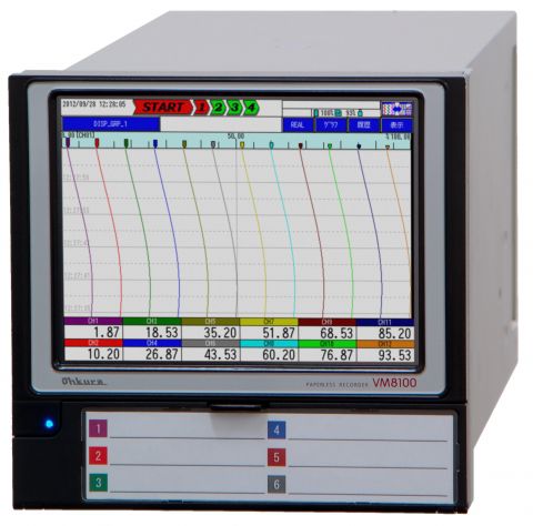 Registratore senza carta - VM8100A - Ohkura Electric - con touch screen
