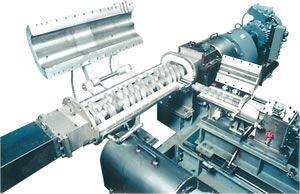 Mescolatore bivite - KRC  - Kurimoto Ltd. - orizzontale / continuo / per polvere