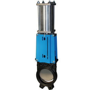 Valvola a ghigliottina - WGE-PD - Watergates GmbH & Co. KG - pneumatica / per acqua / per montaggio su flangia