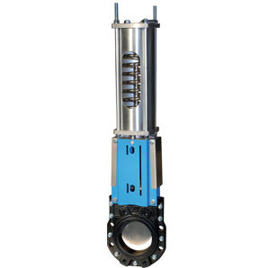 Valvola a ghigliottina - WGEB-PSNC - Watergates GmbH & Co. KG - a comando pneumatico / per acqua / per montaggio su flangia