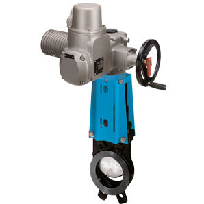 Valvola a ghigliottina - WGE-EL - Watergates GmbH & Co. KG - con attuatore elettrico / per acqua / per montaggio su flangia