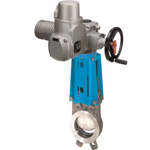 Valvola a ghigliottina - WGE-EL - Watergates GmbH & Co. KG - con attuatore elettrico / per acqua / per montaggio su flangia